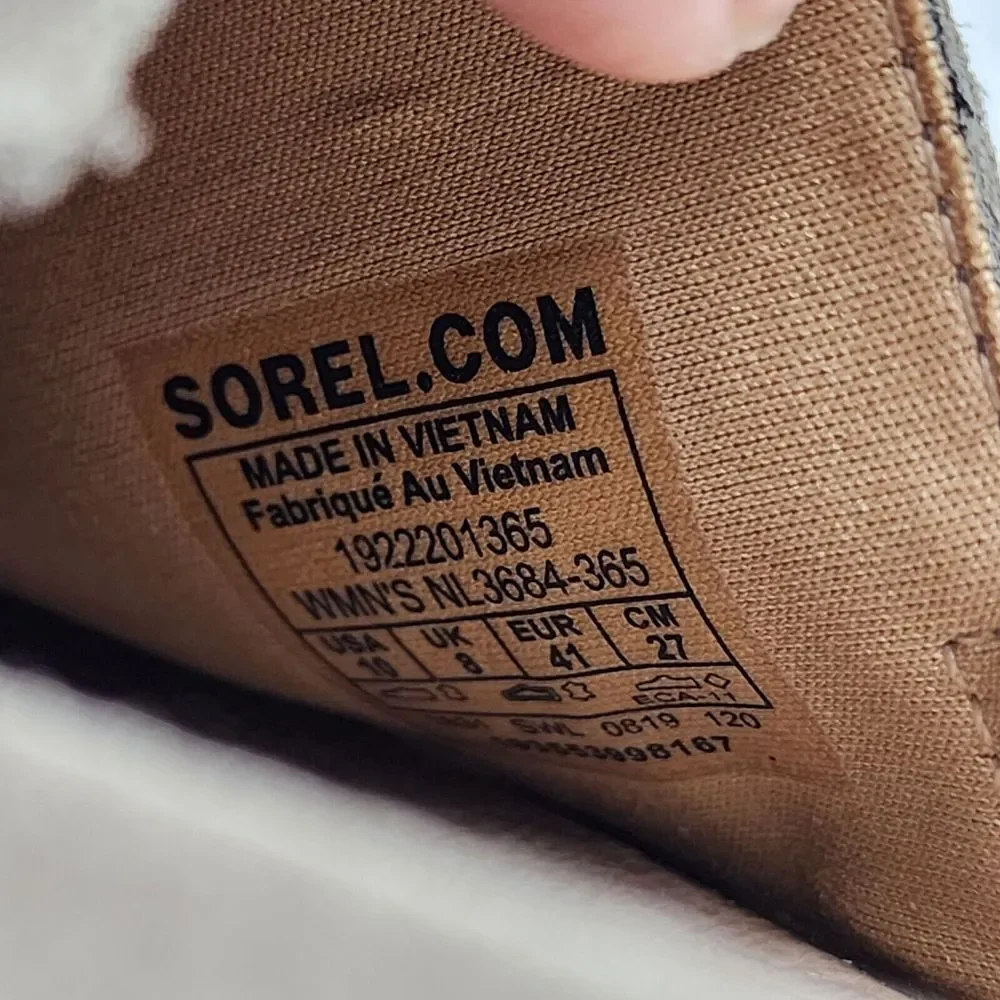Sorel Ella Green Suede Leather Flat Comfort Slip On‎ Gorpcore Casual Women's 10